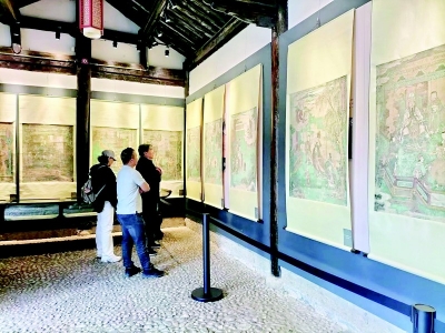           壁画精品展展匠心传晋韵 图片由太原市文物保护研究院崛山围山博物馆提供        