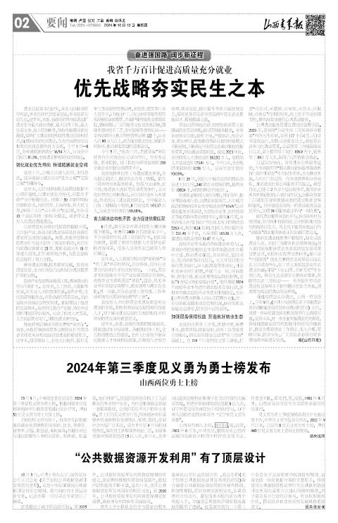 山西青年报2024年10月10日头版