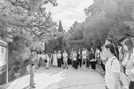          聆听讲解 图片由晋城市城区区委宣传部提供        
