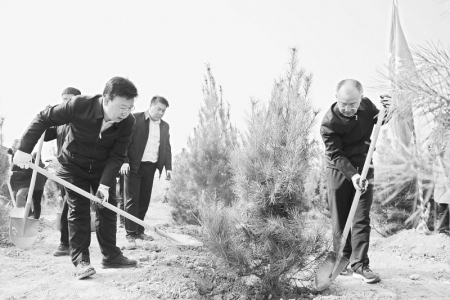           植树造林功在当代、利在千秋。 图片由太原市小店区融媒体中心提供        