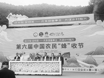           以蜂为牵引，唱响丰收主旋律。        