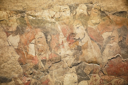           驼队与群马图        