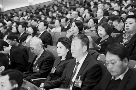           省政协十三届二次会议举行第二次全体会议 本报记者 康乐 摄        